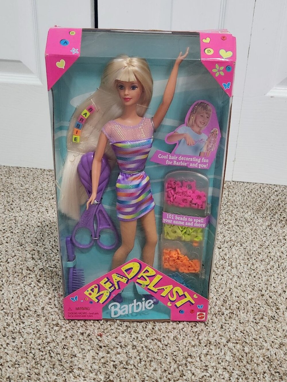Vintage 1997 Mattel Bead Blast Barbie Doll Blonde NRFB NIB 18888